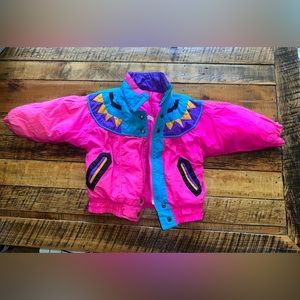 Girls size 4 vintage 80’s/90’s wind breaker mountain ski coat
